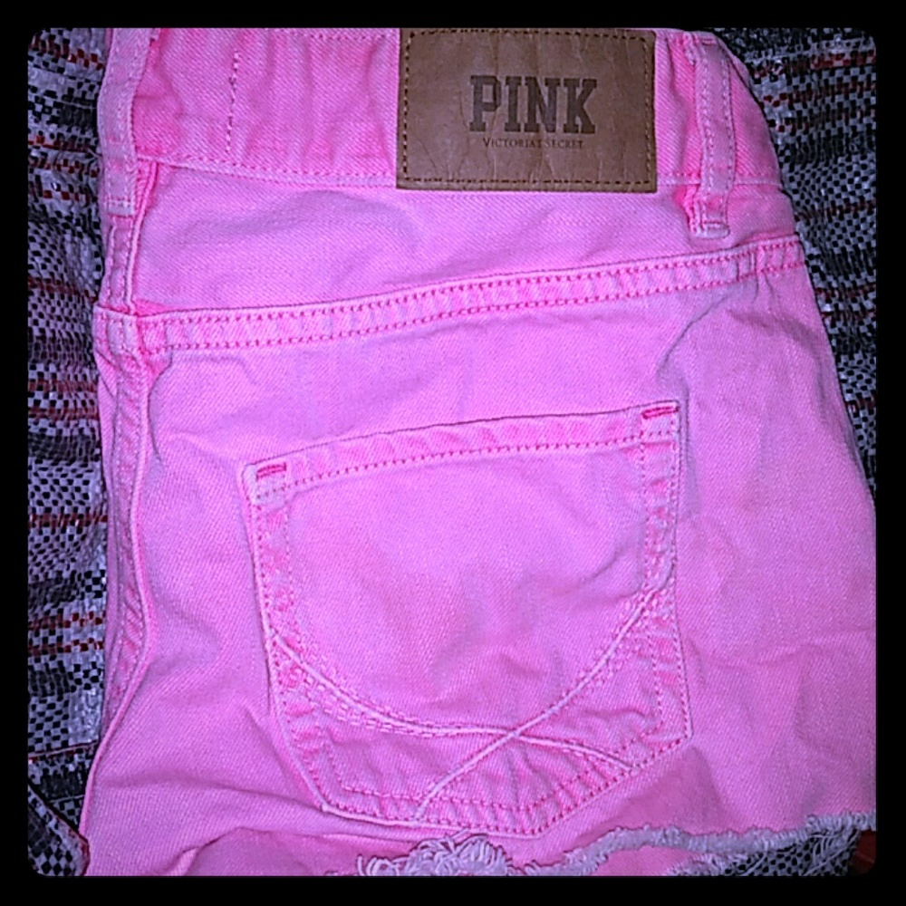 VS Pink Pink jean shorts